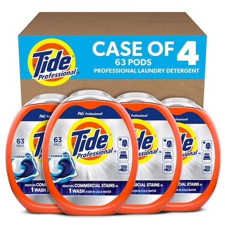 Tide Professional HE Laundry Detergent, Pods, 4 PK 80782762